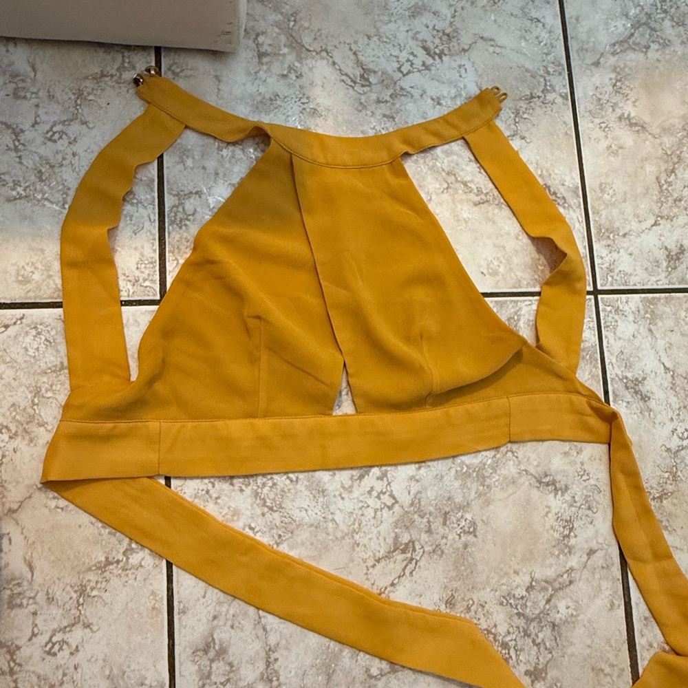 Stylish Mustard Halter Top